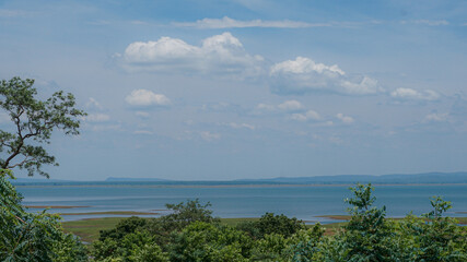 clouds over the lake