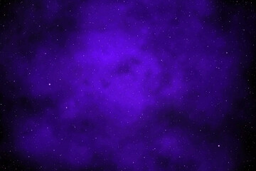 Starry night sky.  Galaxy space background.  3D photo of violet or purple dark night sky with stars.
