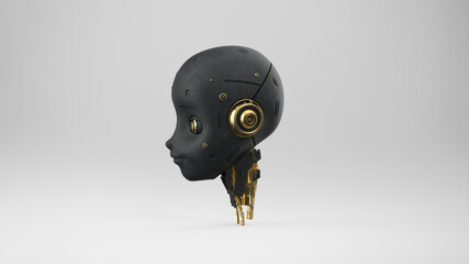 black ai robot