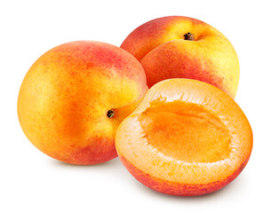 Apricot isolated on white background