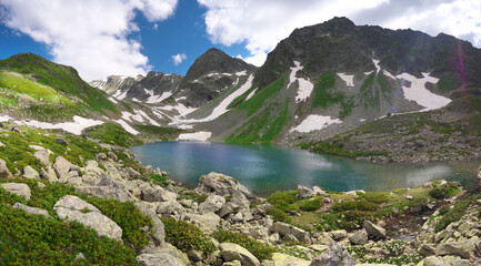 Dukka lake mountain landscape.
