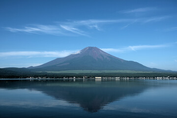 【山梨】山中湖長池親水公園から見る夏の富士山