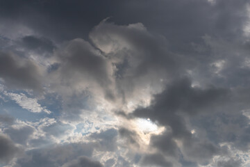 Beautiful blue sky with nice clouds