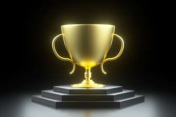 3d rendering golden football game