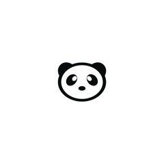 panda logo design concept icon template white background vector illustration