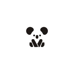 panda logo design concept icon template white background vector illustration