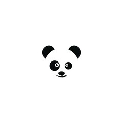 panda logo design concept icon template white background vector illustration