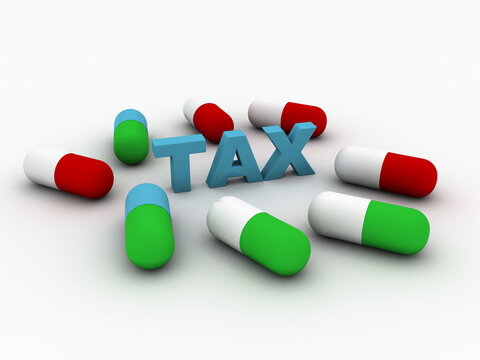 3d pills capsule with tax