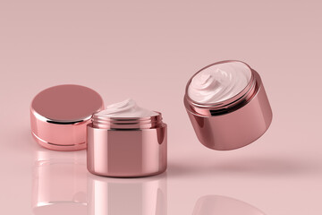 3d rendering cream and cosmetics


