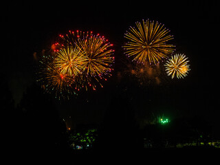 Fireworks, a Japanese summer tradition.