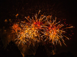 Fototapeta premium Fireworks, a Japanese summer tradition.