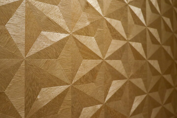 テクスチャー　寄木細工の壁面　texture of wooden mosaic wall