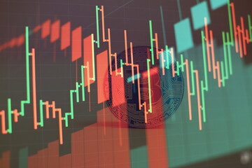 Business success and growth concept.Stock market business graph chart on digital screen.Forex...