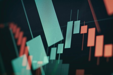 Business success and growth concept.Stock market business graph chart on digital screen.Forex...