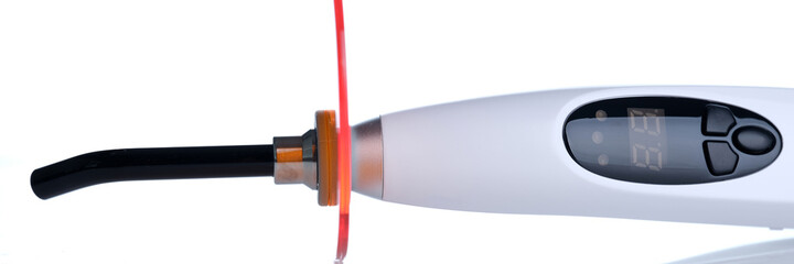 Dental UV lamp for dental fillings closeup