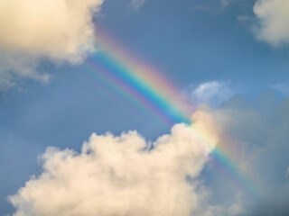 Fototapeta na wymiar rainbow and clouds