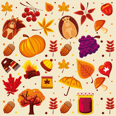 Obraz premium autumn season background