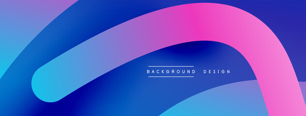 Abstract overlapping lines and circles geometric background with gradient colors