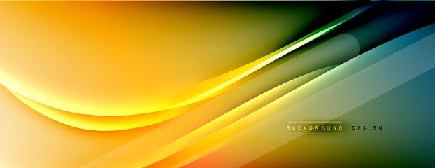 Abstract background. Shadow lines on bright shiny gradient background.