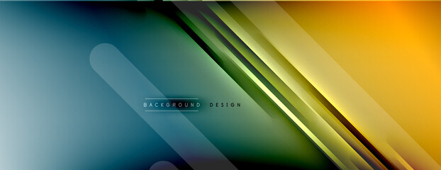 Abstract background. Shadow lines on bright shiny gradient background.