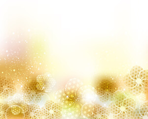 和柄の梅の花と光の背景