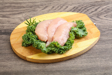 Raw small chicken fillet for cooking