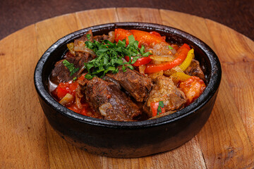 Georgian traditional cuisine - meat with potato