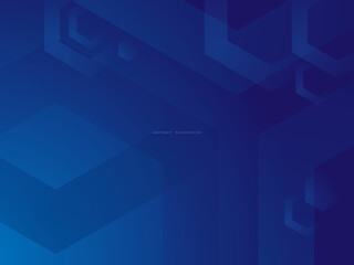 blue gradient background with futuristic polygon shaped effect