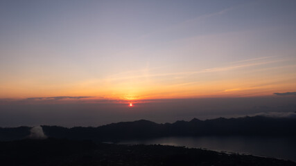 sunset in the mountains