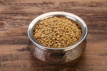 Vegan cuisine - Dry lentil heap