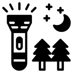 flashlight glyph icon