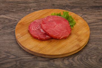 Raw tuna steak for grill