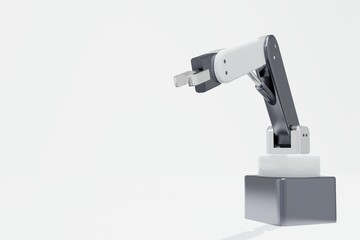 technology Industrial 4.0 concept animation of Robotic arm 3D rendering