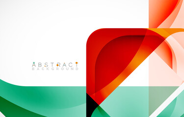Minimal background. Abstract square shape with round corners created with wavy forms. Vector Illustration For Wallpaper, Banner, Background, Landing Page