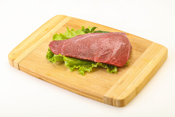 Raw beef piece for cooking