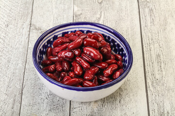 Canned red Kidney in the bowl