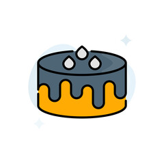 cake vector filled outline icon style illustration. EPS 10 File