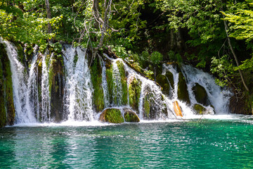 Waterfalls in Plitvice Lakes National Park, Croatia