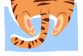 tiger　frame　illustration　虎　寅年