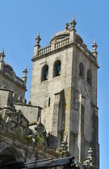 Fototapeta na wymiar Tower of the Se cathedral in Porto - Portugal