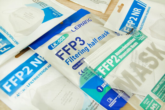 Face masks various products close up