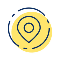 Geolocation web icon. Vector isolated button. For website, mobile app.