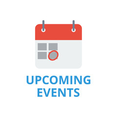 Upcoming events vector. Calendar icon.