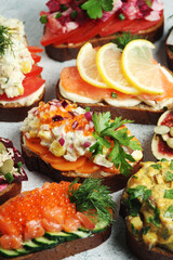 Smorrebrod is a traditional Scandinavian open-faced sandwich