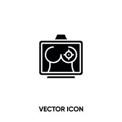 Mammogram vector icon. Modern, simple flat vector illustration for website or mobile app.Breast radiography symbol, logo illustration. Pixel perfect vector graphics	