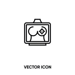 Mammogram vector icon. Modern, simple flat vector illustration for website or mobile app.Breast radiography symbol, logo illustration. Pixel perfect vector graphics	
