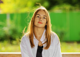 Portrait of a beautiful young woman