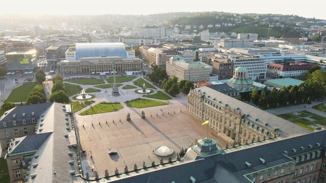 Aerial view on Stuttgart in Germany