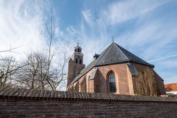 Fototapeta premium Kleine kerk in Vollenhove, Overijssel Province, The Netherlands