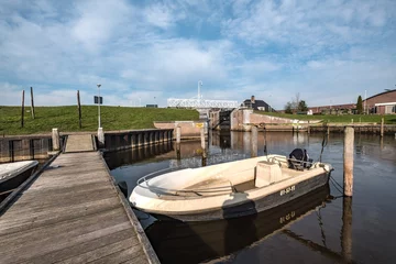 Poster Genemuiden lock, Overijssel Province, The Netherlands © Holland-PhotostockNL